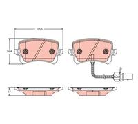 TRW GDB2389 Brake pad set