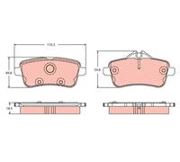 TRW GDB2391 Brake pad set