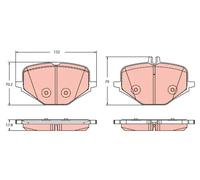 Brake pads GDB2395 TRW for MERCEDES-BENZ G-CLASS GLE GLE Coupe