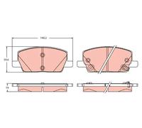 TRW GDB2407 Brake pad set