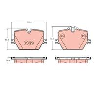 TRW GDB2419 Brake pad set