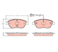 BRAKE PAD SET DISC BRAKE GDB2421 FOR FIAT 192B5.000/A8.000/A1.000/B4.000 1.9L