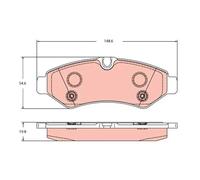 Brake pads GDB2422 TRW for MERCEDES-BENZ BMW