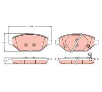TRW GDB2425 Brake pad set