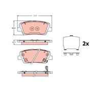Brake pads GDB2429 TRW for KIA SORENTO III