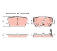TRW GDB2435 Brake pad set