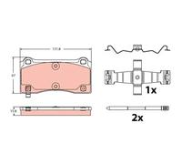 Brake pads GDB2448 TRW for BMW 4 Coupe 4 Convertible 2 Coupe 3