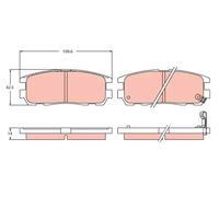 Brake pads GDB2452 TRW for ISUZU TROOPER II TROOPER II Open Off-Road Vehicle