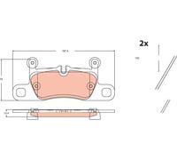 TRW GDB2465 Brake pad set