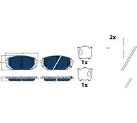 TRW GDB2495BTE Brake pad set