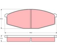 Brake pads GDB251 TRW for NISSAN URVAN Bus PATROL III/1 Station Wagon