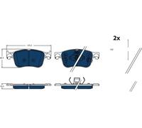 TRW GDB2518BTE Brake pad set