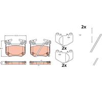 TRW GDB2520 Brake pad set
