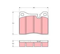 TRW GDB261 Brake pad set