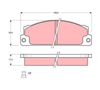 Brake pads GDB296 TRW for FIAT SEAT