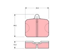 Brake pads GDB300 TRW for SKODA RAPID 100 ESTELLE 105,120 1000MB 1100MB 110