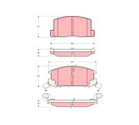 BRAKE PAD SET DISC BRAKE GDB3058 FOR TOYOTA MR/2/II/III MR2 1ZZ-FE 1.8L 4cyl