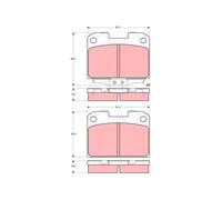 Brake pads GDB3104 TRW for MITSUBISHI 3000 GT Coupe GTO Coupe