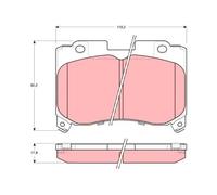 Brake pads GDB3106 TRW for TOYOTA CELICA Coupe SUPRA