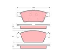 Brake pads GDB3108 TRW for DAEWOO SUZUKI