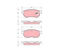 TRW GDB3113 Brake pad set