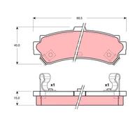 TRW GDB3115 Brake pad set