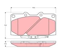Brake pads GDB3131 TRW for NISSAN SILVIA Coupe