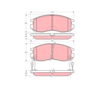Brake pads GDB3133 TRW for MITSUBISHI PROTON