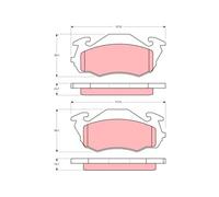 TRW Brake Pad Set GDB3136 - Disc Brake - Subaru Libero Bus E10/E12 EF12 - New