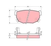 Brake pads GDB3143 TRW for NISSAN SILVIA Coupe SILVIA 300ZX Coupe