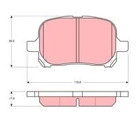 TRW GDB3152 Brake pad set