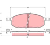 Brake pads GDB3153 TRW for MAZDA 323 F Mk V 323 C Mk IV