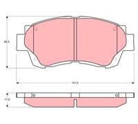 Brake pads GDB3155 TRW for TOYOTA LEXUS