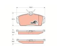 Brake pads GDB3168 TRW for NISSAN MERCEDES-BENZ