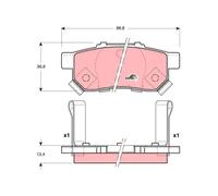 TRW GDB3174 Brake pad set