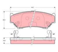 TRW GDB3182 Brake pad set