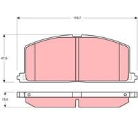 BRAKE PAD SET DISC BRAKE GDB3184 FOR TOYOTA 4E-FE 1.3L 5E-FE 1.5L 4cyl CYNOS