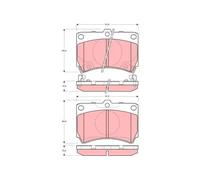 TRW Brake Pad Set GDB3206 - Disc Brake Pads for Mazda Demio & Kia Rio