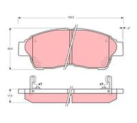 TRW GDB3207 Brake pad set