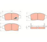 Brake pads GDB3218 TRW for TOYOTA YARIS/VITZ