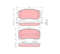 TRW GDB3220 Brake pad set