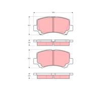 Brake pads GDB3221 TRW for SUZUKI WAGON R+ Hatchback
