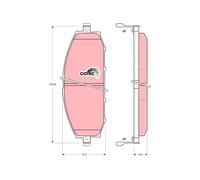 TRW GDB3222 Brake pad set