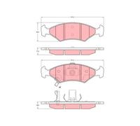 TRW GDB3224 Brake pad set