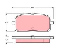 TRW GDB3225 Brake pad set