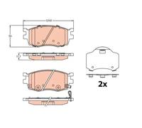 Brake pads GDB3226 TRW for LEXUS TOYOTA