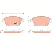 Brake pads GDB3227 TRW for NISSAN ALMERA TINO PRIMERA PRIMERA Estate
