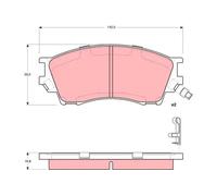 Brake pads GDB3230 TRW for MAZDA XEDOS 9