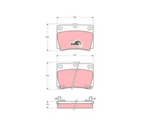 TRW Disc Brake Pad Set GDB3239 – For Mitsubishi Pajero / Shogun / Challenger