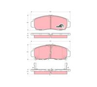 TRW GDB3240 Brake pad set